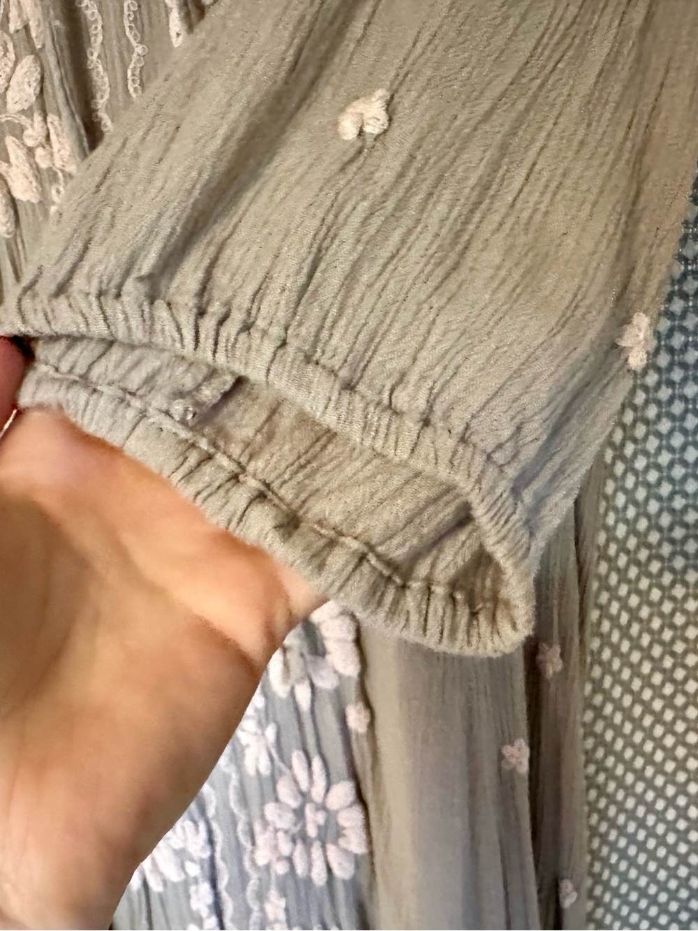 RARE COLOR! Free People Embroidered Fable Midi Dress - Sage XS - Picture 12 of 14